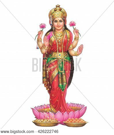 Hindu Cosmos Maha Laxshmi, Goddess Of Wealth