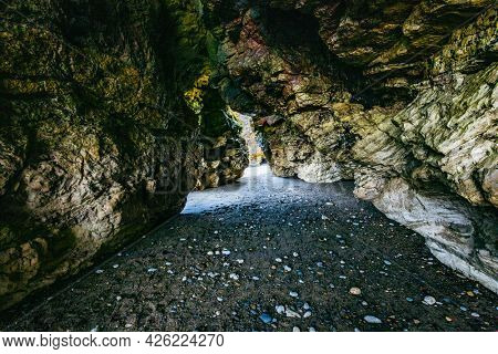 Sunny Cliffs and beach at Blackhall Rocks and Cromdon Dene Beach