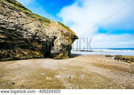 Sunny Cliffs and beach at Blackhall Rocks and Cromdon Dene Beach