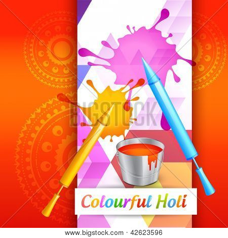illustrazione vettoriale holi pichkari design