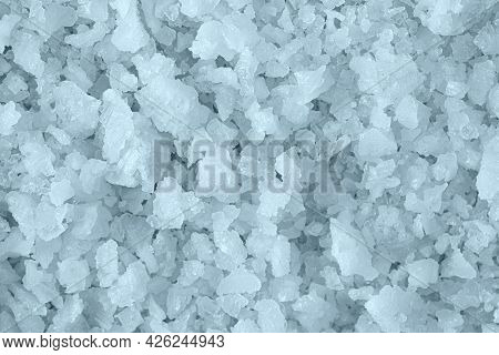 Light Blue Sea Salt Texture Close Up. Spa Or Body Careconcept.