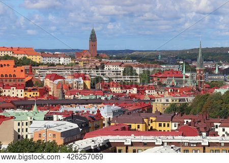 Gothenburg City, Sweden - Urban Cityscape With Olivedal And Masthugget Districts. Sweden Landmarks.