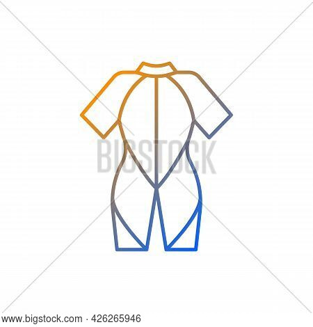 Wetsuit Gradient Linear Vector Icon. Special Suit For Spending Time In Water. Keep Warmth. Stretchy 