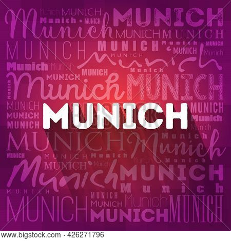 Munich Wallpaper Word Cloud, Travel Concept Background