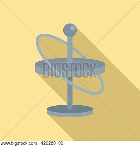 Gyroscope Icon Flat Vector. Phone Momentum. Sensor Gravity