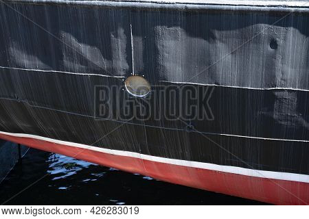 Round Porthole From The Side Of The Ship.