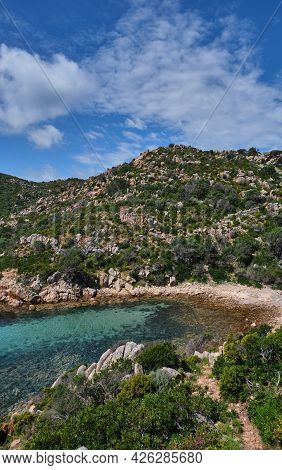 Cala Brigantina Beach, Little Cove In Caprera Island, Sardinia