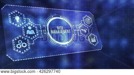 Internet, Business, Technology And Network Concept. Risk Management And Assessment For Business Inve