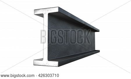 H-beam Rolled Metal - Isolated Digital Industrial 3d Illustration