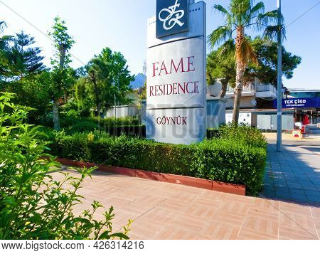 Goynuk, Antalya, Turkey - May 11, 2021: Turkey, Goynuk, Fame Residence Resort At Goynuk, Antalya Tur