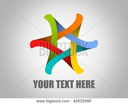 Ilustración de vector de icono de estrella colorida