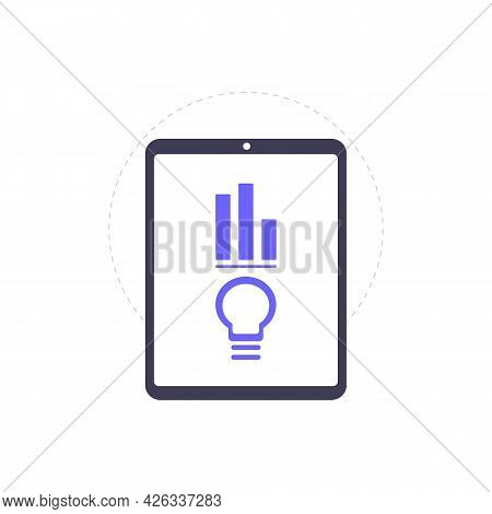 Data Analytics Icon For App Concept. Vector Illustration