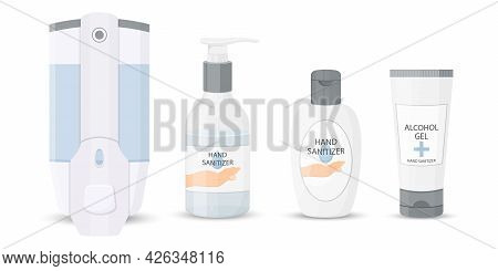 Set Of Hand Sanitiser, Bottles, Washing Gel, Spray, Liquid Soap, Medical Mask, Ppe Personal Protecti