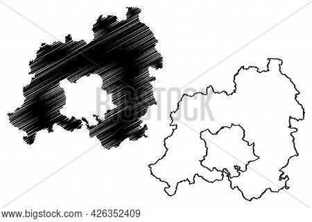 Enzkreis District (federal Republic Of Germany, Rural District, Baden-wurttemberg State) Map Vector 
