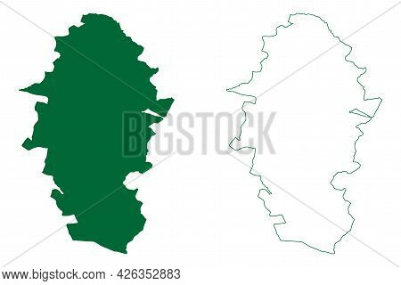 Sri Muktsar Sahib District (punjab State, Republic Of India) Map Vector Illustration, Scribble Sketc