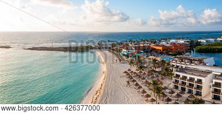 Magical Sunrise View Overt The Caribbean Sea.