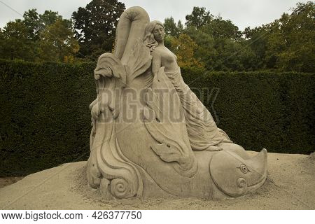 Ludwigsburg, Germany , 16 September 2017. Sand Sculpture In The Gardens 