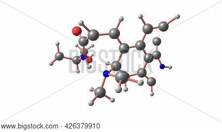 Ergometrine Molecular Structure Isolated On White