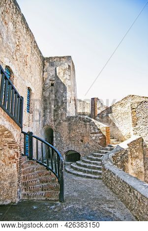 A Castle In Santiago, Cuba On A Sunny Afternoon.