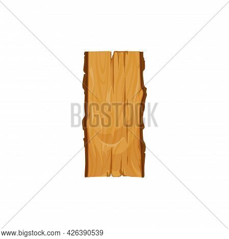 Wooden Log, Tree Trunk Isolated Cartoon Icon. Vector Bark Of Felled Dry Woods, Oak Or Pine Timber. W