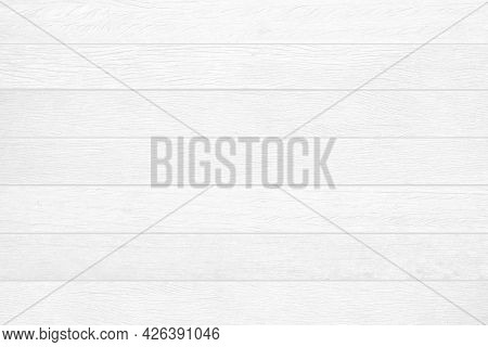 White Grey Wood Color Texture Horizontal For Background. Surface Light Clean Of Table Top View. Natu