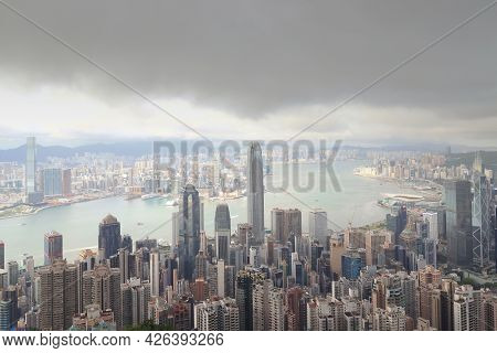 11 June 2021 The Picture Shows The City In The Rain And Silence Of The Town. Hk
