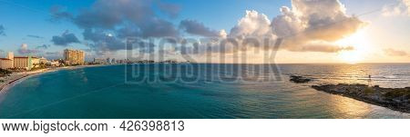 Magical Sunrise View Overt The Caribbean Sea.