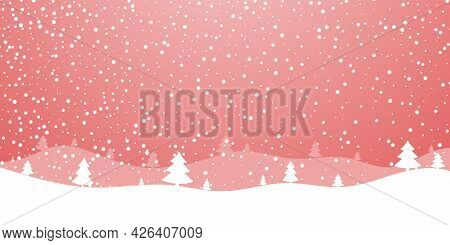 Christmas Holiday Background. Winter Snow December Landscape, White Cold Falling Snowflake. Christma