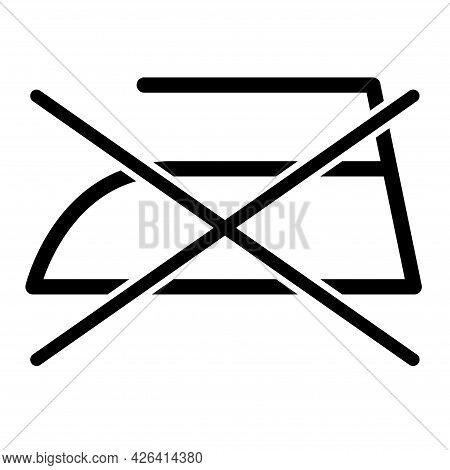 Don T Iron Flat Icon Isolated On White Background. No Ironing Symbol. Machine Vector Illustration .