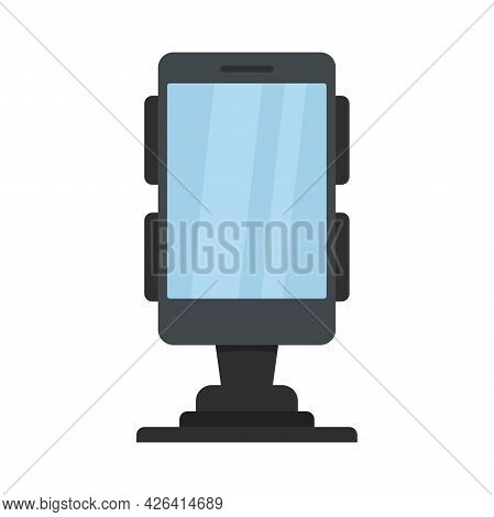 Business Phone Holder Icon. Flat Illustration Of Business Phone Holder Vector Icon Isolated On White