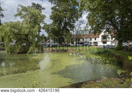 Godstone, Surrey, Uk August 2020 - View Of The Pond On Godstone Green, Surrey, Uk