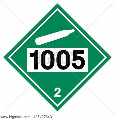 Un1005 Class 2 Ammonia Symbol Sign , Vector Illustration, Isolate On White Background Label .eps10