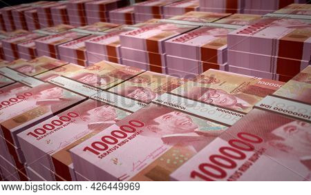 Indonesian Rupiah Money Banknotes Pack Illustration