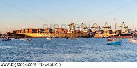 Melbourne, Victoria / Australia - 10/29/2019 The Port Of Melbourne Is The Largest Port For Container