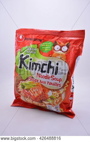 Manila, Ph - July 9 - Nongshim Kimchi Noodle Soup On July 9, 2021 In Manila, Philippines.