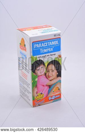 Manila, Ph - July 9 - Tempra Paracetamol Children Syrup On July 9, 2021 In Manila, Philippines.