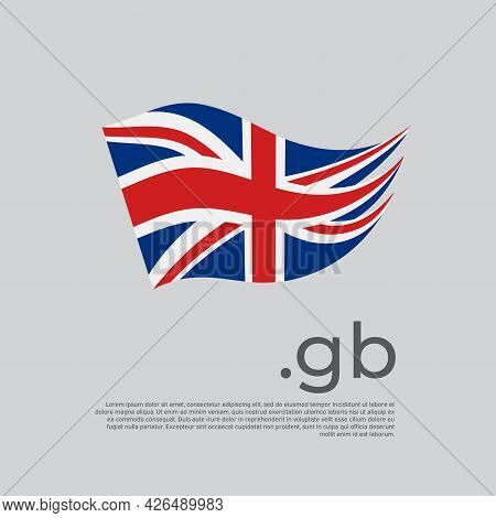 Great Britain Flag. Stripes Colors Of The Uk Flag On A White Background. Vector Design National Post