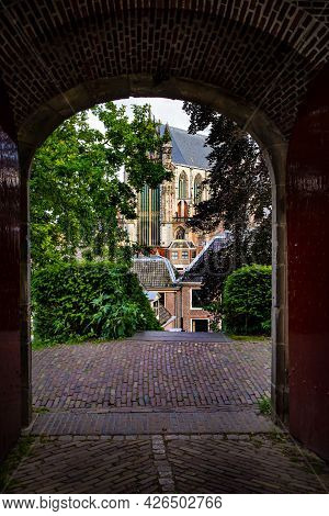 View From Leiden's Fortress On Hooglandse Church Tower, Leiden, Netherlands