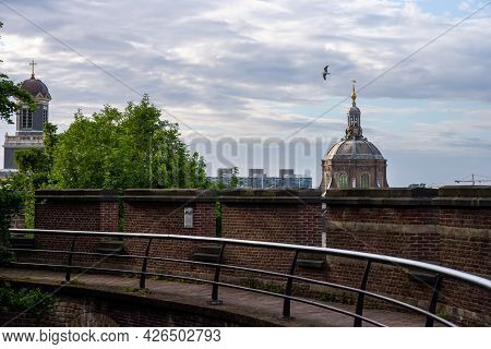 Leiden's Fortress With City Panorama In The Background, Leiden, Netherlands