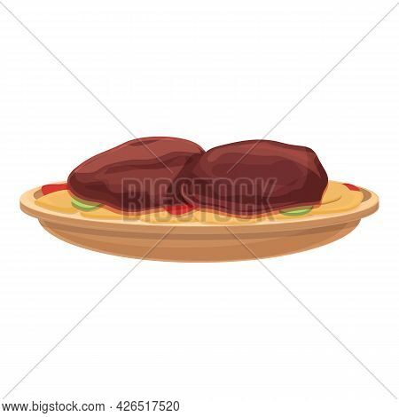 Meat Cutlet Icon Cartoon Vector. Beef Pork. Steak Bacon Food