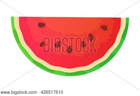Half Watermelon Piece. Summer Fruit Berry, Fresh Juice, Exotic Food, Tropical Dessert Concept. Stock