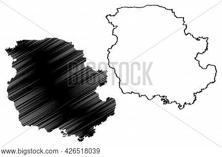 Harz District (federal Republic Of Germany, Rural District, Free State Of Saxony-anhalt) Map Vector 