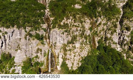 Mountain Landscape In National Park Theth In The Albanian Alps.