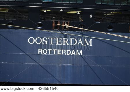 Ijmuiden, The Netherlands - July 8th 2021: Holland America Line At Terminal Preparing For Summer Sea
