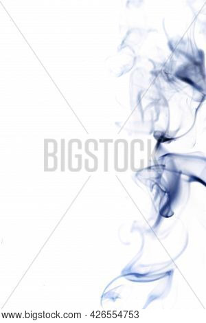 Smoke Hot. Blur Steam Mist Cloud, Black Natural Steam Smoke Effect  Isolated On White Background. Fo