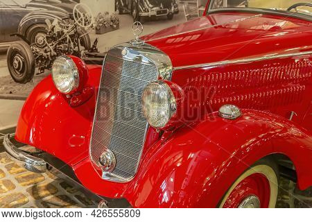 Rare Retro Automobile Of The Past Century In The Vehicle Museum