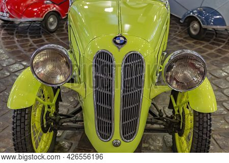 Rare Retro Automobile Of The Past Century In The Vehicle Museum