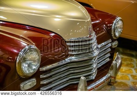 Rare Retro Automobile Of The Past Century In The Vehicle Museum