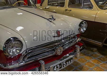 Rare Retro Automobile Of The Past Century In The Vehicle Museum