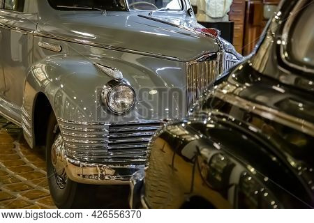 Rare Retro Automobile Of The Past Century In The Vehicle Museum